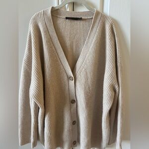 Jenni Kayne Cashmere Cocoon Cardigan. Classic Oatmeal Size Large